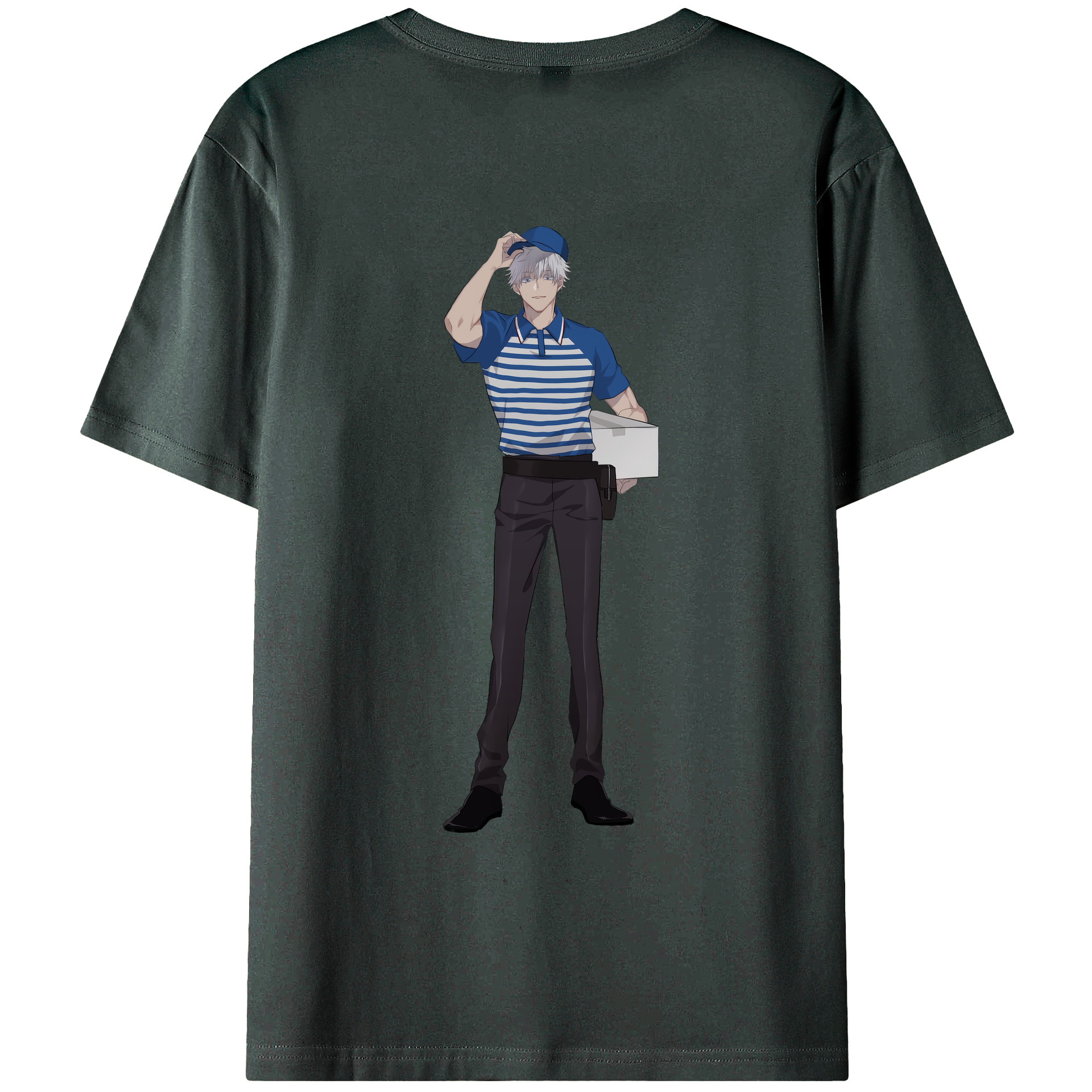 （画像用） 呪術廻戦 Jujutsu Kaisen 綿100％ メンズ半袖Tシャツ（バックプリント） 通気性